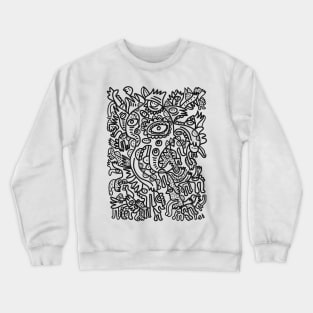 Hydra Street Art Graffiti Black and White Crewneck Sweatshirt